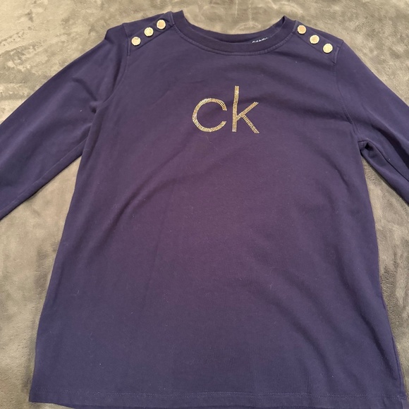 Calvin Klein Crewneck with Gold Accents - Picture 1 of 6